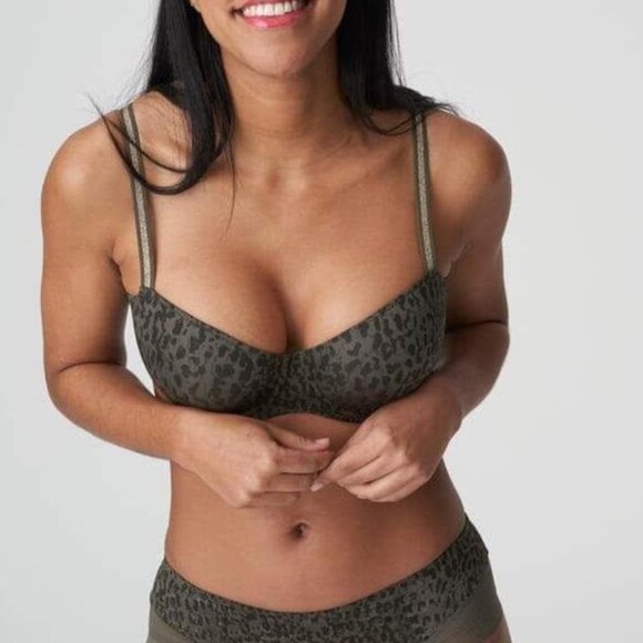 NWT Prima Donna Premium Balcony Bra Size 32E Twist Petit Bijou Padded - Reptile - Picture 2 of 7